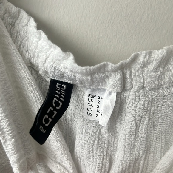 H&M OFF SHOULDER LACE TIE TOP - Picture 5 of 5